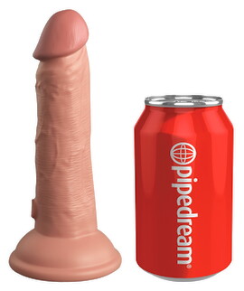 6" Vibrating + Dual Density Silicone Cock