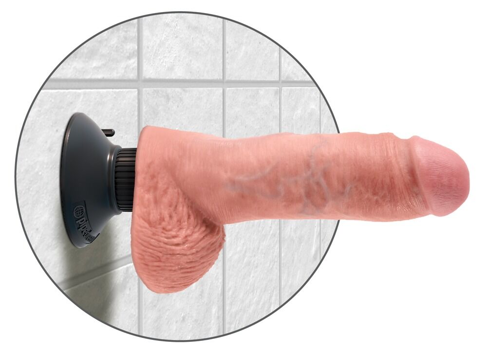 8“ Vibrating Cock with Balls