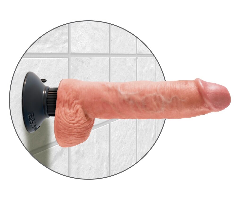 10“ Vibrating Cock with Balls